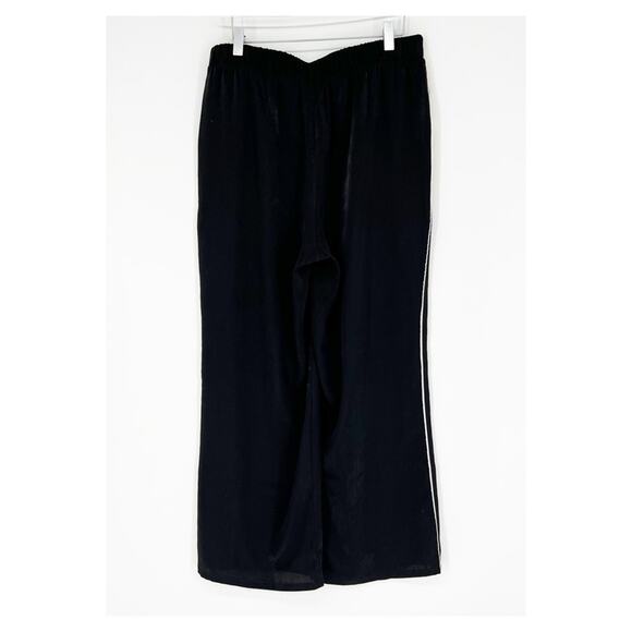 Jason Wu Satin Wide Leg Contrast Piping Pants M Black - Picture 2 of 5
